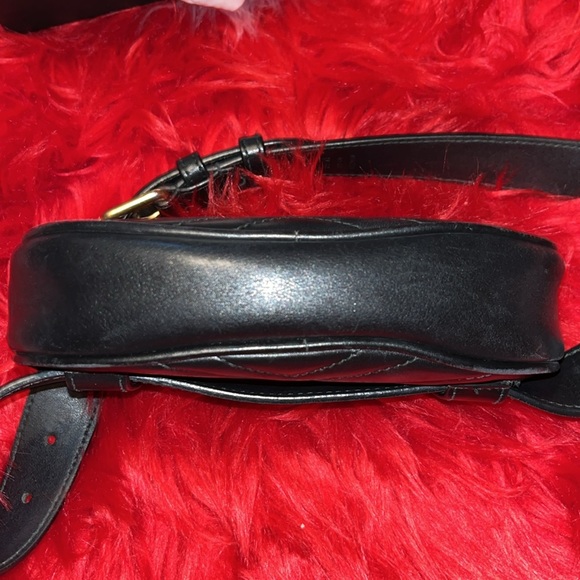 Gucci GG marmont matelasse black Fanny belt bum bag - Picture 8 of 11